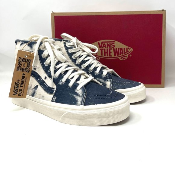 Vans Sk8 Hi Tapered Skateboarding High Top Women's Blue White Canvas VN0A4U168CP - Picture 6 of 11